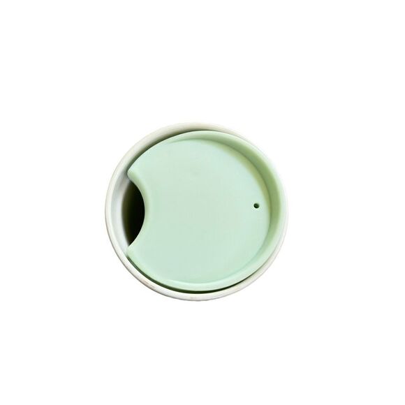 Starbucks 21 twin-tailed siren Logo Ceramic Travel Mug with Lid 12 oz - Picture 2 of 5